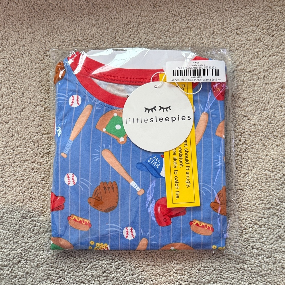Little Sleepies Sports-Themed Pajama Set - Blue and Red